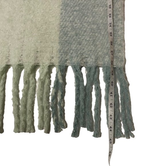 Steve Madden Lime Striped Plaid Muffler - Picture 15 of 16